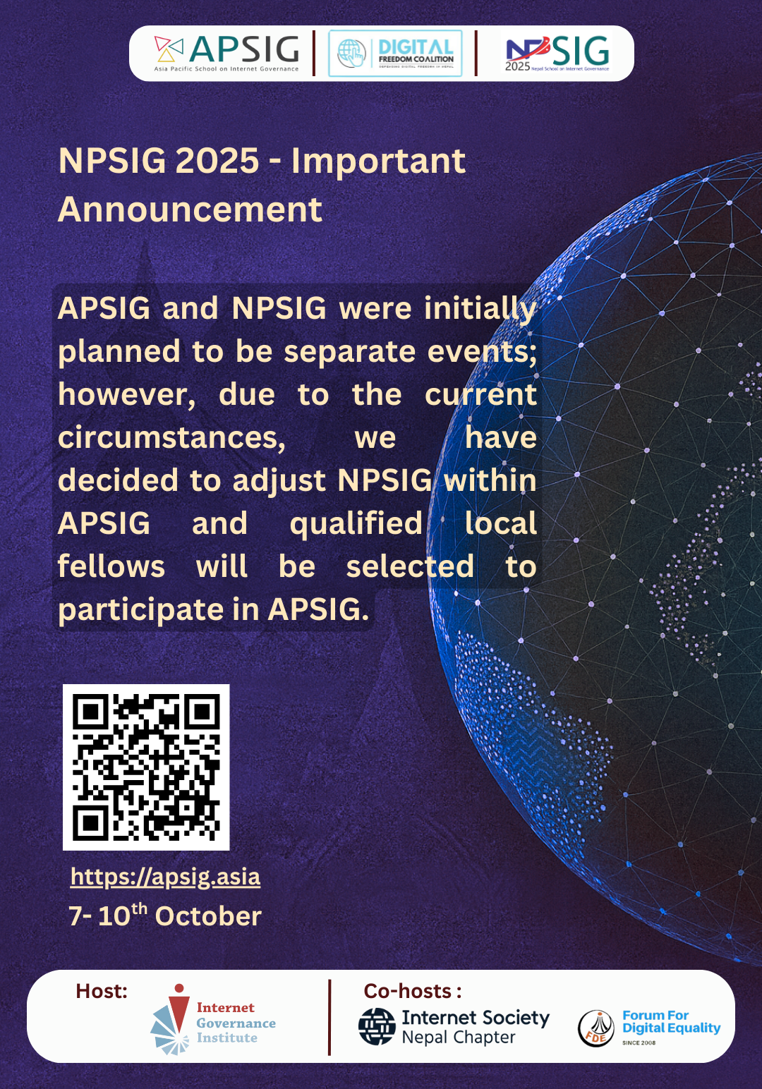 NPSIG and APSIG Updates